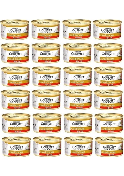 Gold Kıyılmış Sığır Etli Yaş Kedi Maması (24 x 85 Gr) fiyatları