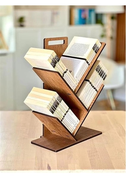 - MK20 Geometrik Masaüstü Ağaç Kitaplık (Küçük) fırsatları