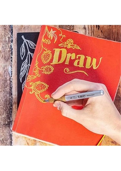 Intensity Marking Altın Gümüş Permanent Markör, 2'li Blister, Altın ve Gümüş Renk,hızlı Kuruyan