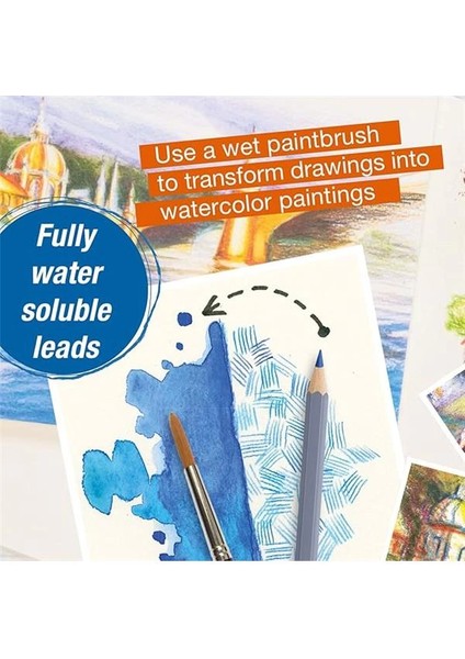 Faber-Castell Goldfaber Aqua Boya Kalemi Hediye Seti 36’lı, 12 Pastel ve 24 Klasik Renk, Yüksek