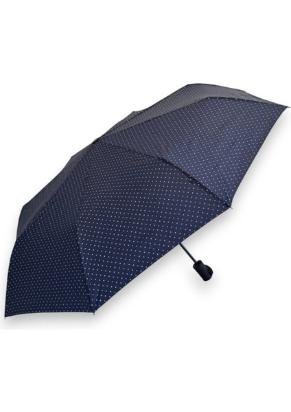 Lacivert Puantiyeli Tam Otomatik 8 Telli Kısa Şemsiye, Şık ve Kullanışlı. fiyatları