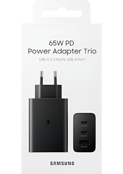 Trio 65 Watt Hızlı Şarj Adaptörü, 3 Çıkışlı, 1xtype-C 65W Pd&sfc, 1xtype-C 25W Pd&sfc, 1xtyp fırsatları