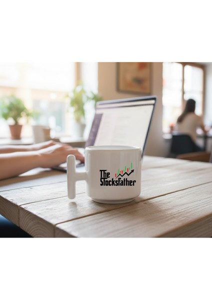 The Stockfatcher Baskılı Porselen Kupa-T Kulplu Kupa-Motto-Hediye-Trading-Bitcoin-Trader