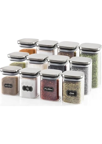 Baharatlık Etiketleri - Kendinden Yapışkanlı - 120 Adet Çıkartma Baharat Etiketleri -