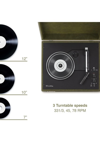 Mercury Retro Pikap, 2 Hoparlörlü, Bluetooth Giriş/çıkış ve Aux – 3 Hızlı Plak Çalar – 7 Inç fırsatları