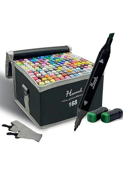168 Parça Çantalı Marker Seti