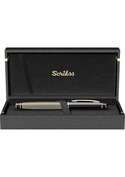 35L Roller Çizgi Desenli Siyah Altın