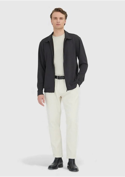 Antrasit Polo Yaka Düz Sweatshırt fiyatları