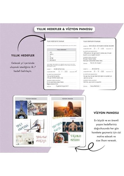 Fz Planner Tarihsiz Haftalık Planlayıcı Deri Ajanda Etnik, Lila indirimleri