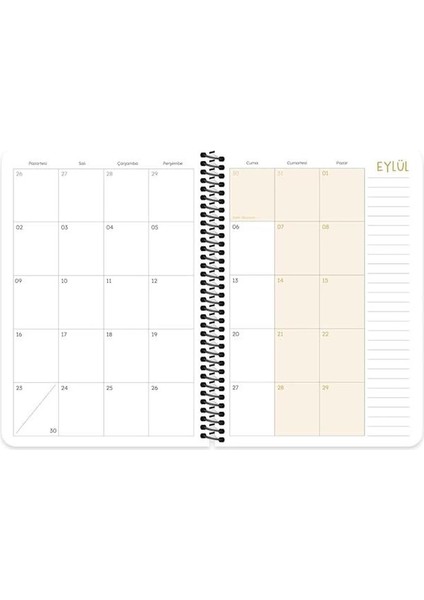 A5 Spiralli Akademik Ajanda - Gözüm Yükseklerde indirimleri