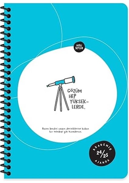 A5 Spiralli Akademik Ajanda - Gözüm Yükseklerde
