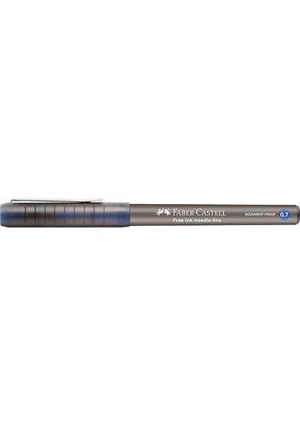 Faber-Castell Free Ink Roller Kalem 0.7, Mavi, Silinmez Kalıcı Mürekkep, Iğne Uçlu, Akıcı Yazım fırsatları