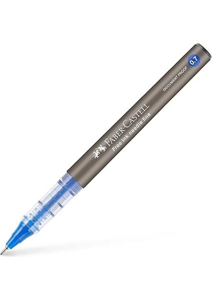 Faber-Castell Free Ink Roller Kalem 0.7, Mavi, Silinmez Kalıcı Mürekkep, Iğne Uçlu, Akıcı Yazım
