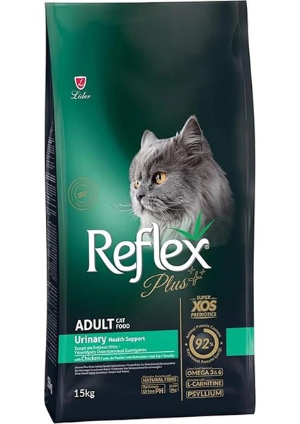 Plus Urinary Idrar Yolları Sağlığı Tavuk Etli Yetişkin Kedi Maması, 15 kg