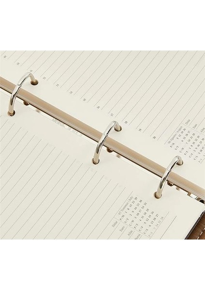 2025 Ajanda Suni Deri Mıknatıs Kapaklı 4 Halka Mekanizmalı Organizer, Vizon, 20X23X4 Cm. fırsatları