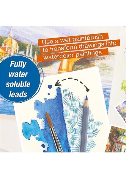 Faber-Castell Goldfaber Aqua Boya Kalemi 48 Renk, Suda Çözünebilir, Yüksek Pigmentli, Yumuşak ve modelleri