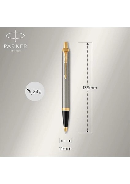 Im Tükenmez Kalem | Fırçalanmış Metal | Orta Uçlu | Mavi | Hediye Kutusu modelleri