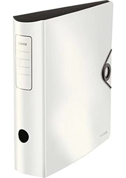 180° Active Solid Geniş Klasör, Beyaz, A4, 82 mm Genişliğinde Yuvarlak Sırt, Elastik Bantlı