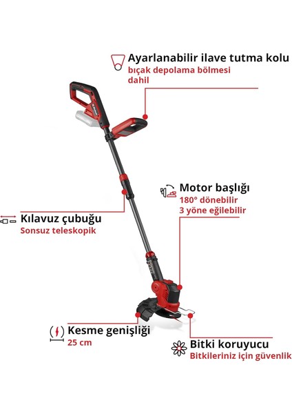 Akülü Kenar Kesme Makinesi Ge-Ct 18/25-1 Li-Solo Power X-Change (18 V, 25 cm Kesim Genişliği modelleri