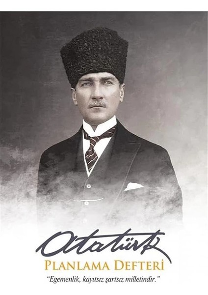 Kalpaklı 13,5X19,5CM Atatürk Planlama Defteri 128 Sayfa