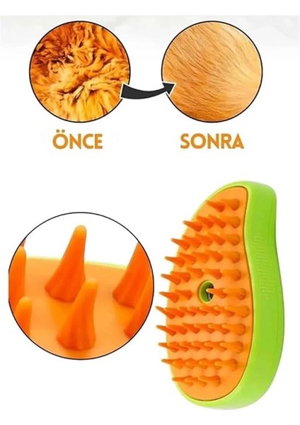 Buharlı Kedi ve Köpek Tarağı, Yumuşak Silikon Başlıklı, Kedi Köpek Yıkama Fırçası fırsatları