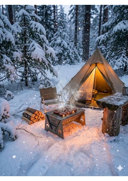 Demonte Mangal Portatif Çantalı Mini Pratik Katlanır Mangal fiyatları