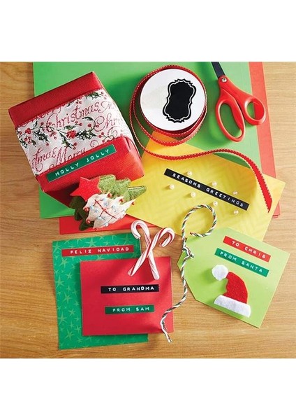 3D Plastik Kabartma Şerit (9 mm x 3 Mt), 3'lü Paket, Siyah - S0847730