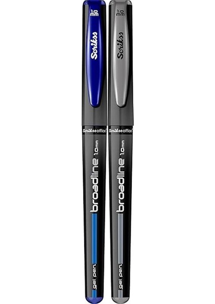 Scrıkss Offıce Broadlıne 1.0 mm Jel Kalem Siyah & Mavi 2'li Blister modelleri