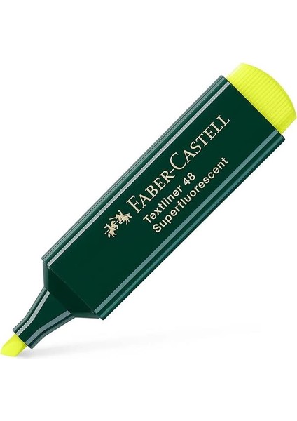 Faber-Castell 1548 Fosforlu Kalem Sarı, Uzun Ömürlü, Yeniden Doldurulabilir, Dayanıklı Plastik Gövde
