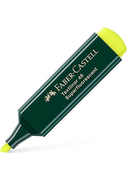 Faber-Castell 1548 Fosforlu Kalem Sarı, Uzun Ömürlü, Yeniden Doldurulabilir, Dayanıklı Plastik Gövde