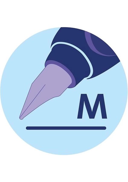 814737 Dolma Kalem Twist Yay M, Derin Mavi, 1 Kartuş Dahil, 1 Adet