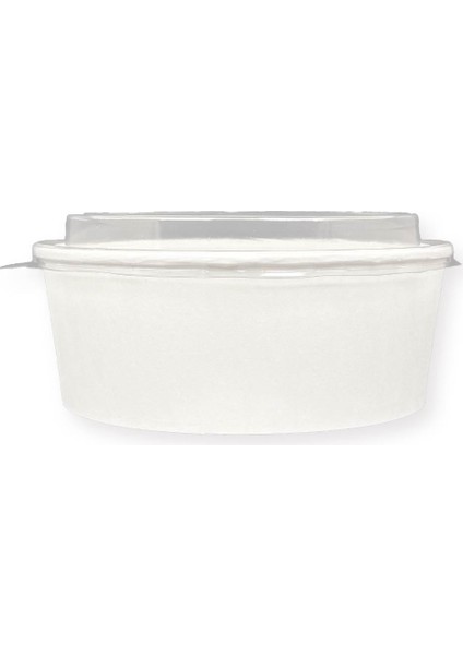 Beyaz Karton Salata Kasesi Kapaklı 1300CC