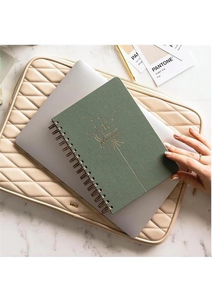 A5 Spiralli Keten Süresiz Planlayıcı Ajanda Yeşil modelleri
