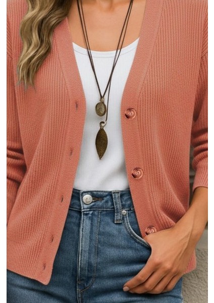 Kadın Uzun Kollu Düğme Detay Triko Bluz indirimleri