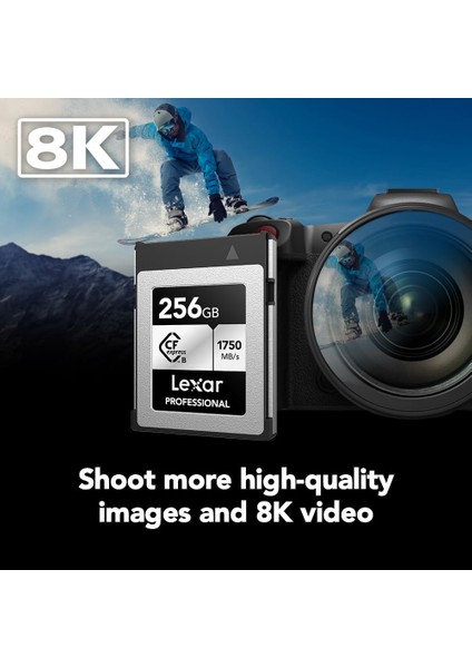 Profesyonel Cfexpress Tip B Kart Gümüş Serisi 1000MB/S 256GB modelleri