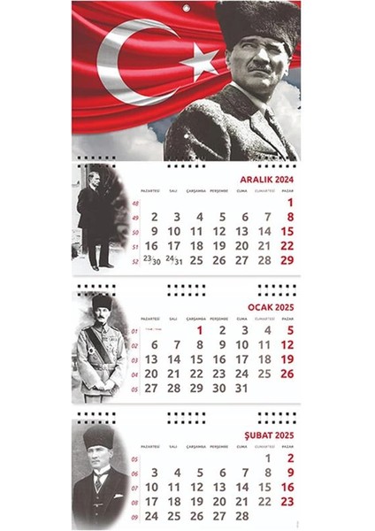2025 Atatürk Gemici Duvar Takvimi - Ayyıldız