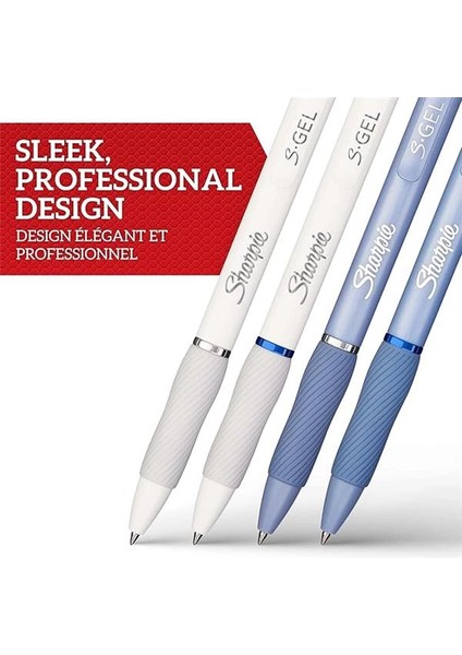 S-Gel Jel Kalem 0.7 mm Uç, Buz Mavisi & Beyaz Inci 4'lü Paket, Siyah & Mavi Mürekkep fiyatları