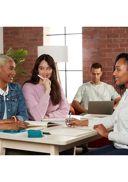 S-Gel Jel Kalem 0.7 mm Uç, Buz Mavisi & Beyaz Inci 4'lü Paket, Siyah & Mavi Mürekkep