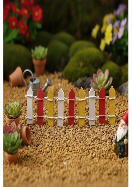 Mini Kırmızı Renkli Bahçe Çiti 1 Adet 3X60 cm Teraryum Okul Ev Proje Renkli Minyatür Çit Ahşap Dekor fiyatları