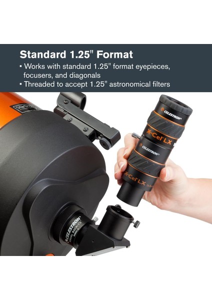 93428 1,25 Inç X-Cel Lx 3x Barlow Lens, Siyah indirimleri