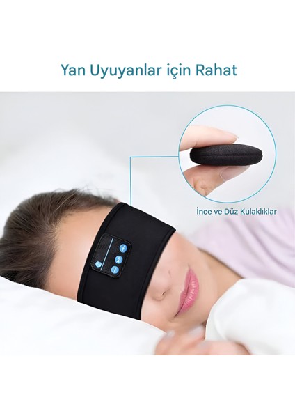 Bluetooth Kablosuz Kulaklıklı Uyku Bandı - Spor ve Uyku Için Yıkanabilir Tasarım modelleri