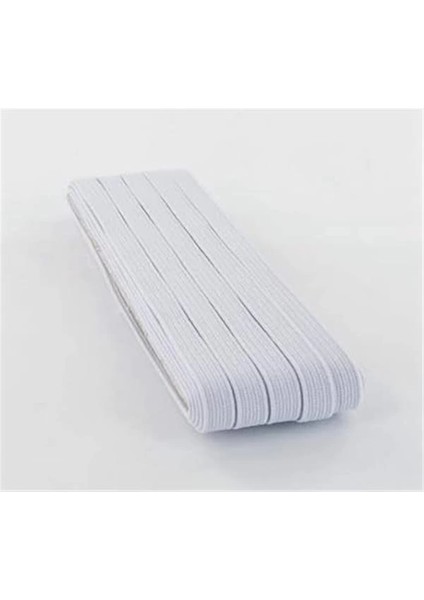 2 Adet 0.80 cm Beyaz Bel Paça Don Lastiği Geniş Yassı Lastik 20 Metre indirimleri