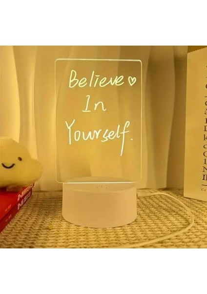 Işıklı Not Tahtası USB ile Çalışan Mesaj Panosu Gece Lambası Dekor modelleri