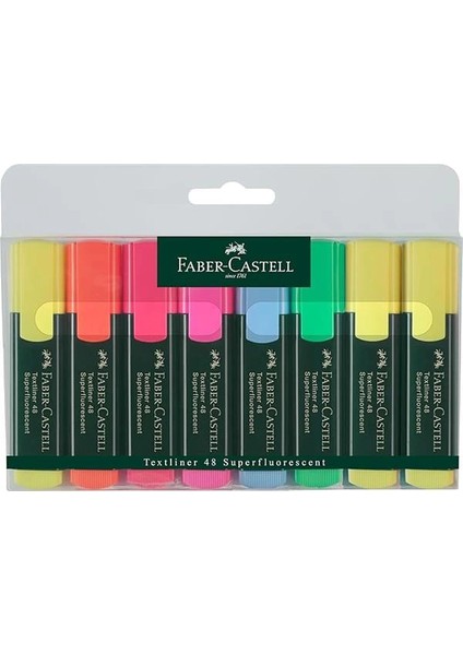 Faber-Castell Fosforlu Kalem, 6+2 Li Poşet, 6 Renk