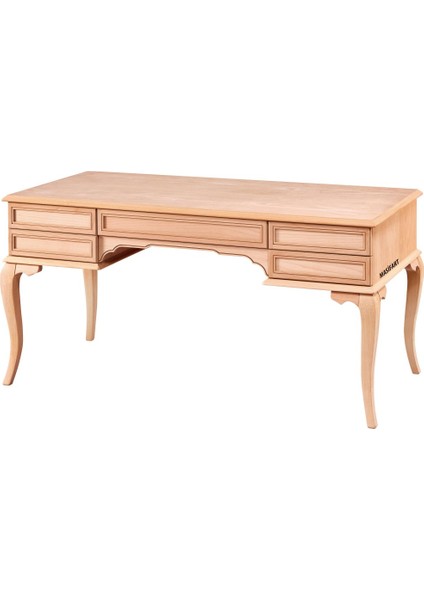 Daesha 160 Lık Çizgili Çalışma Masası Cilasız Ham