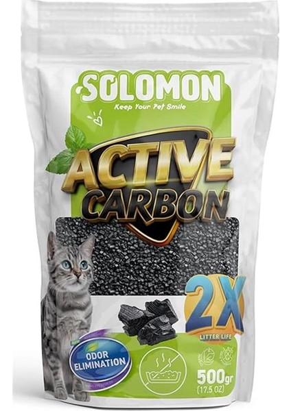 Active Carbon 500 gr Koku Giderici - Kedi Kumu Koku Giderici Kokusuz Kedi Tuvaleti Doğal Kum