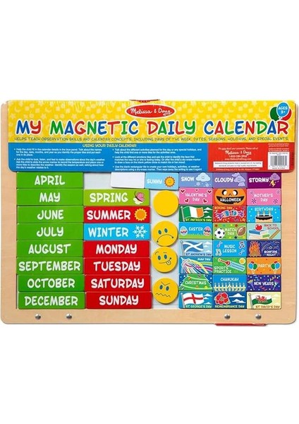 & Doug Ilk Günlük Manyetik Takvimim, Gelişimsel Oyuncak, Mıknatıslı Aktiviteler, 3+, Erkek modelleri
