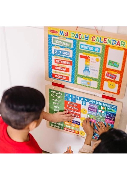 & Doug Ilk Günlük Manyetik Takvimim, Gelişimsel Oyuncak, Mıknatıslı Aktiviteler, 3+, Erkek