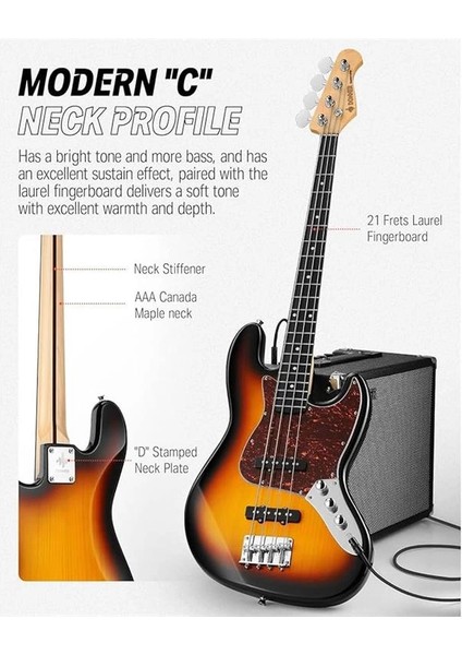 DJB-510D Jb-Style Bas Gitar (Sunburst) fiyatları