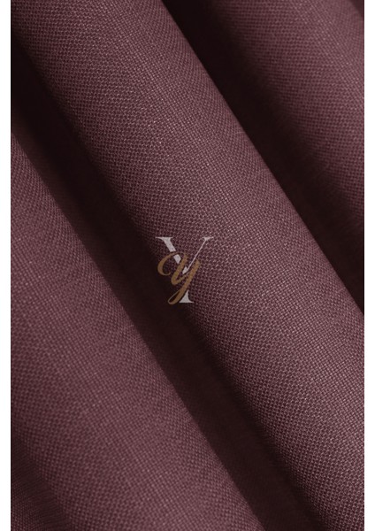 Keten Fon Perde V-4030 Gül Kurusu modelleri